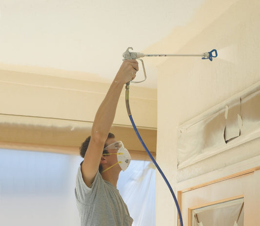 How to prepare and spray domestic house interiors.
