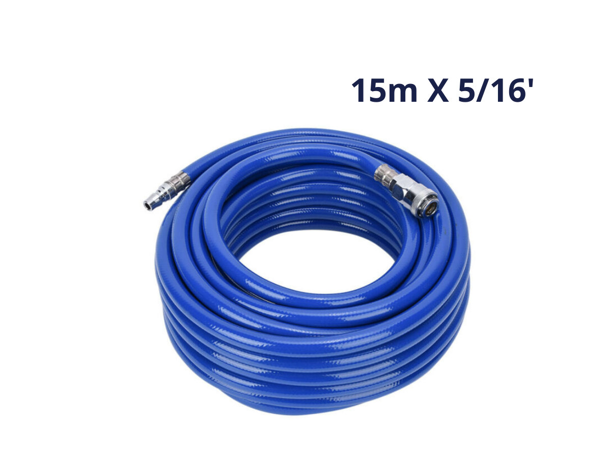 Air hose assembly PVC low pressure 15m X 5/16''